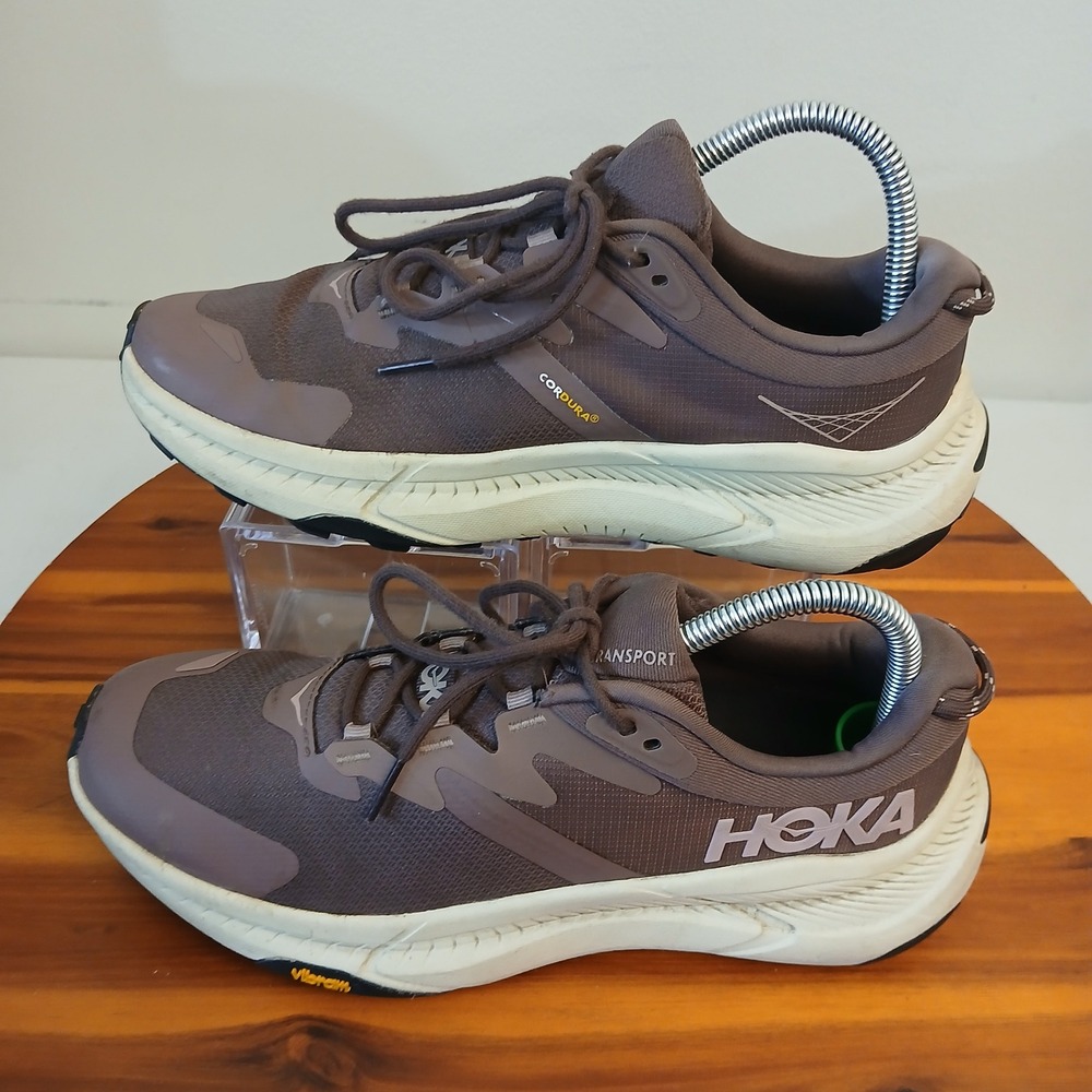 Hoka Transport Womens 8.5 Eggplant Running Shoes Sneakers 1123154 STZ
